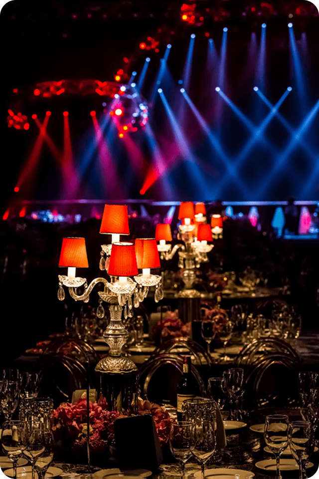 Gala table setup
